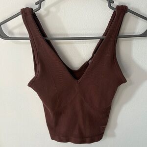 Gymshark Brown Ribbed Women's Top